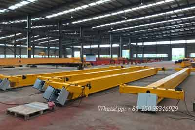 4 sets of 5 ton single beam overhead cranes paited for sale project good price.