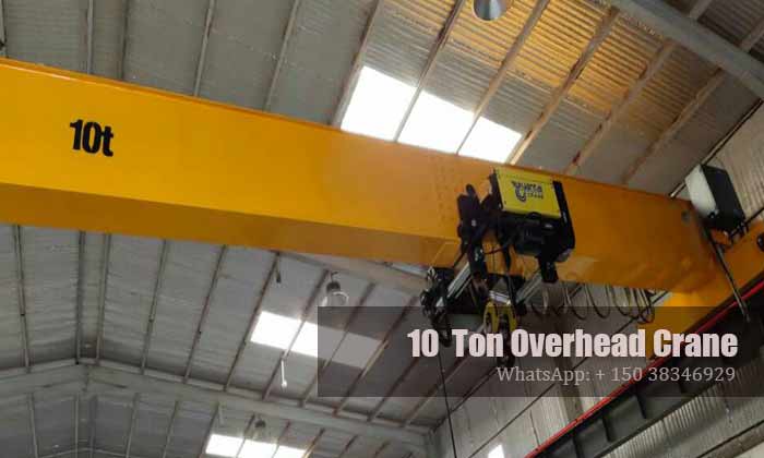 10 ton single girder overhead crane hd type 