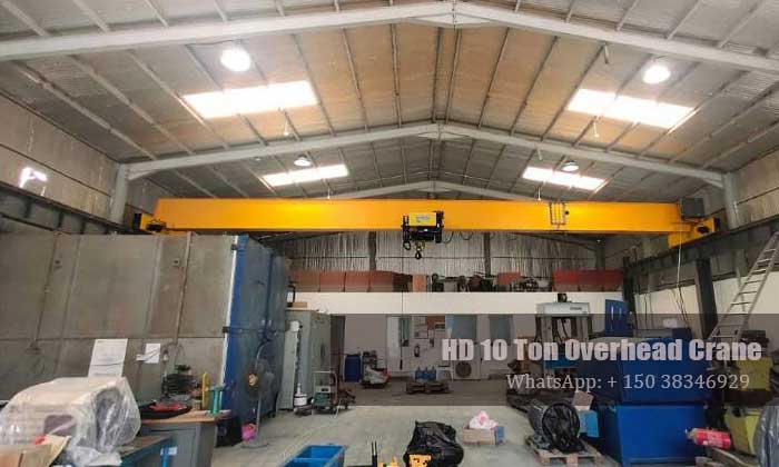 feedback picture of Saudi client 10 ton single girder overhead crane 