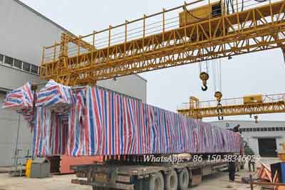 35.05 long main girder of 7.5 ton overhead bridge crane for delivery to Pakistan