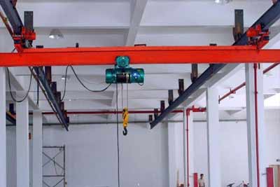 Underhung crane with electric wire rope hoist 