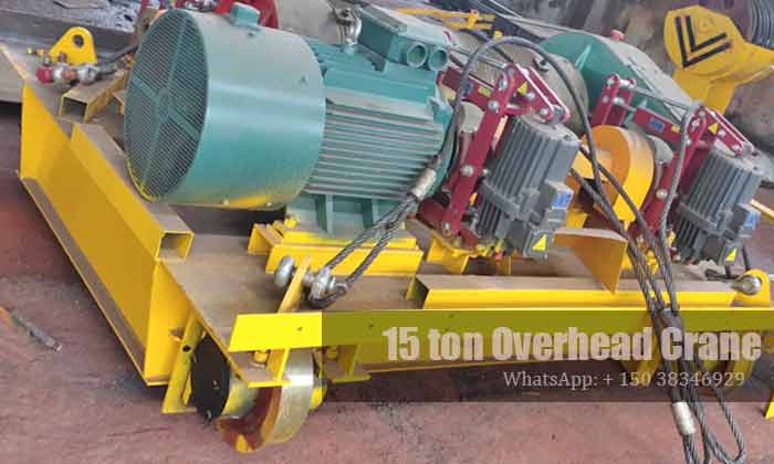 15 ton open winch trolley for  overhead crane project in Algeria