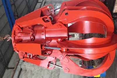 Orange peel grab bucket required by Algeria client 