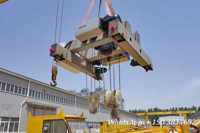 Wire rope hoist trolley ,crab crane hoist, open winch trolley for double girder crane