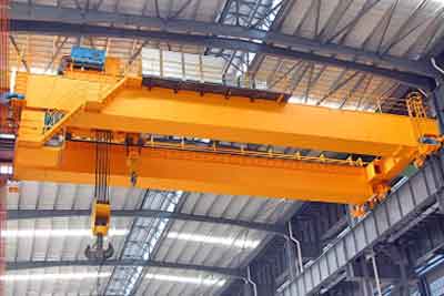 Double hook overhead crane with main hook & auxiliary hook