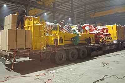 Open winch trolley and parts, grab for delivery