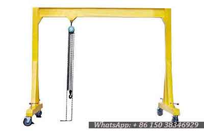 Small manual gantry crane.