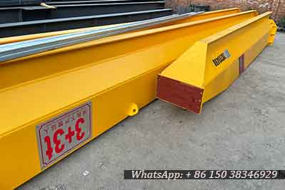 Main girder of 3 ton + 3 ton single girder double hoist  overhead crane for sale Canada