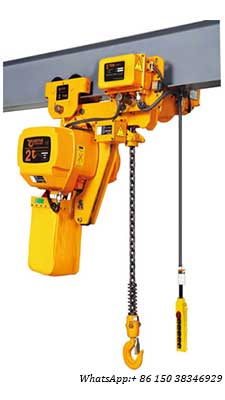  Low head room electric chain hoist hoist for overhead space limited workshop 