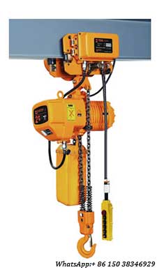 Electric chain fall hoist with motorized travelling trolley 