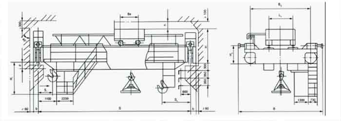 Electromagnetic crane drawing