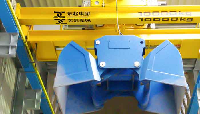 grab overhead crane for sluding handling