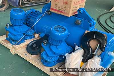15 ton electric wire rope hoist for overhead crane project in Bangladesh