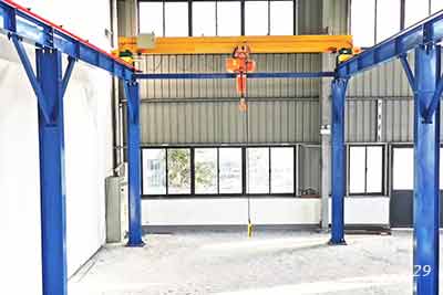 Free standing overhead hoist crane 1 ton with chain fall hoist 