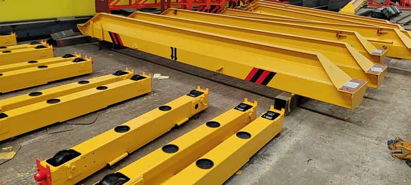 Main girder and end carriages of 1 ton overhead cranes for sale USA, 10 sets