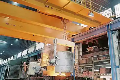 YZ Double Girder Overhead Ladle Crane for sale Zambia