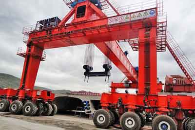 Tyred Gantry Crane for Tunnel Contruction , Flexible & Efficient Gantry Crane