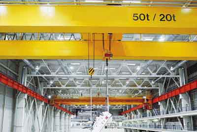 50 Ton/ 20 Ton Double Girder Overhead Crane for Electric Power Factory