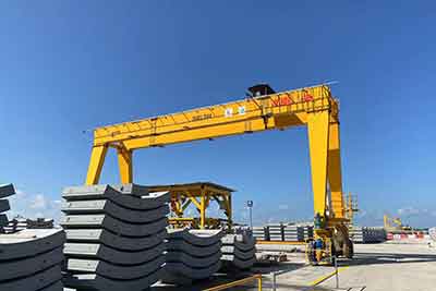 30 Ton Rubber Tyred Gantry Crane for Tunnel Construction Win Good Feedback Singarpore