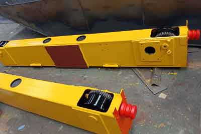 End carriages of single girder overhead crane for sale 15 ton 