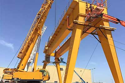 main girder installation of precast yard gantry crane 