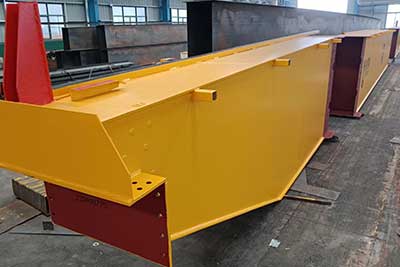 Main girder of 40 ton electric overhead travelling bridge crane for sale USA.