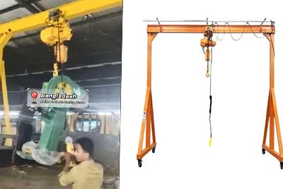 3 Ton Portable Gantry Crane for Truck loading & Unloading Simple & Economical 