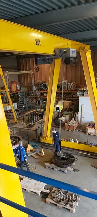 20 ton lowe headroom gantry crane feedback from NETHERLANDS