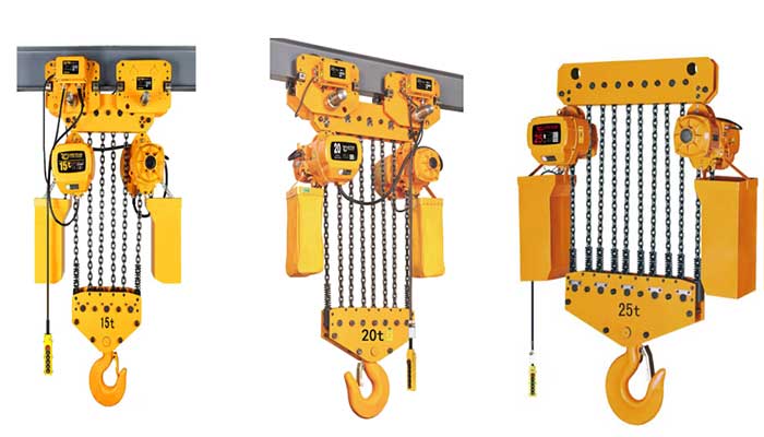 15 Ton, 20 Ton, 25 Ton Electric Chain Hoist with Electric Trolley , Good Price