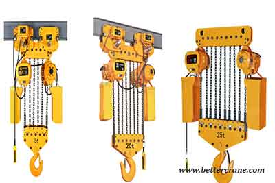 15 Ton, 20 Ton, 25 Ton Electric Chain Hoist with Electric Trolley , Good Price