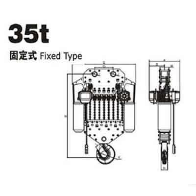 35 ton Hook suspension hoist