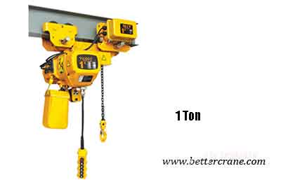   1 ton low ceiling workshop electric chain hoist 