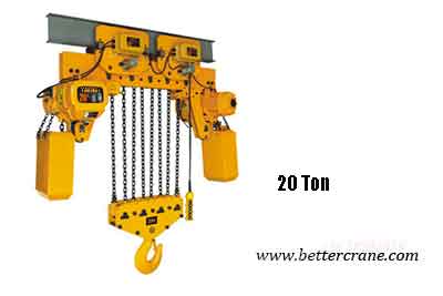  20 ton low headroom electric chain hoist 