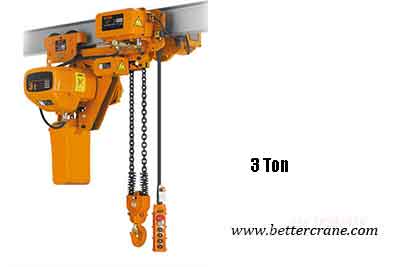  3 ton low ceiling workshop electric chain hoist 