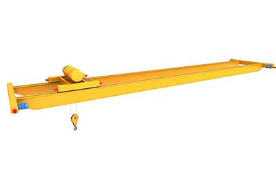 25 ton overhead crane with double rail hoist trolley