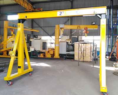 Steel gantry cran with capacity up to 10 ton