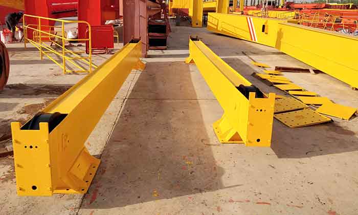 Ground beam of the single girder gantry crane 6