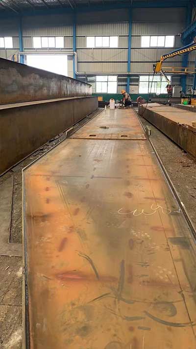 Ladle crane main girder under construction for 70 ton crane project