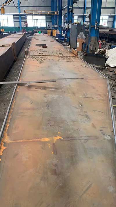 Main girder under construction of 70 ton overhead crane