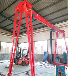 truss gantry crane for workshop material handling 