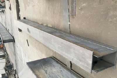 Main girdrder of the 10 ton overhead crane under construction
