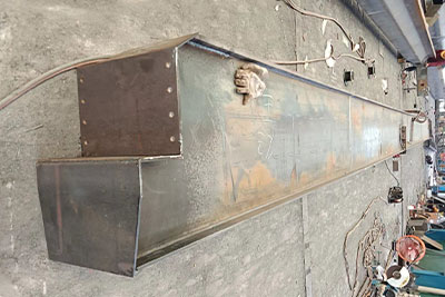 Main girder of overhead crane under construction