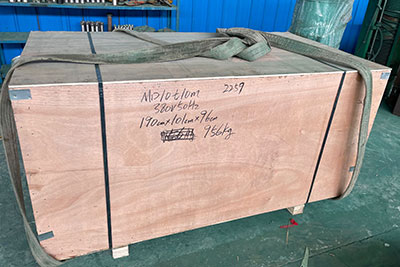 Parts and driver's cabin loaded into truck for delivery