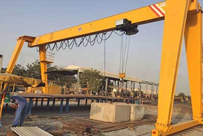 European style single girder gantry crane parameters