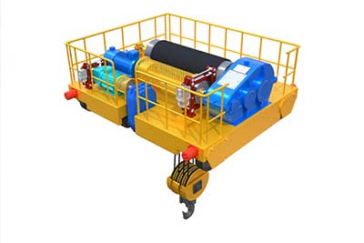 Open winch trolley for heavy duty overhead crane 