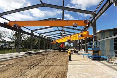 16 Ton Single Girder Crane with 8 Ton + 8 Ton Hoists for Algeria