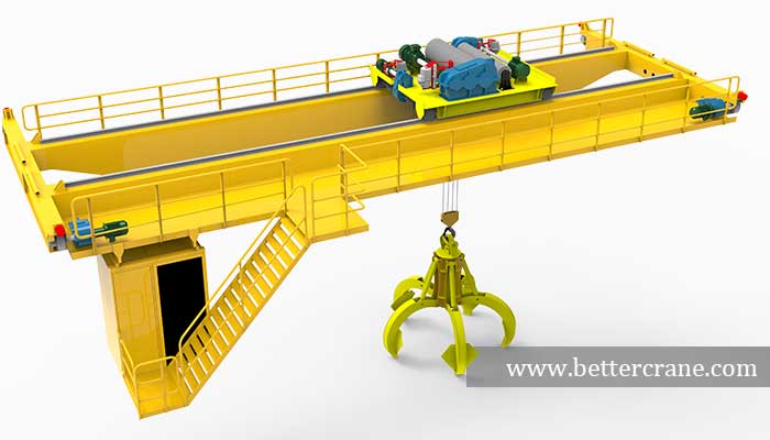 orange peel grab bucket overhead crane for sale