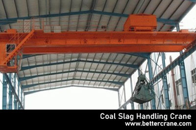 Coal slag handling grab bridge crane 