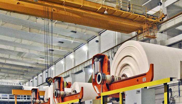 Special designed overhead crane attachment for paper industrial cranes