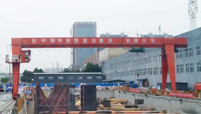 rail mounted gantry crane double girder design for subway